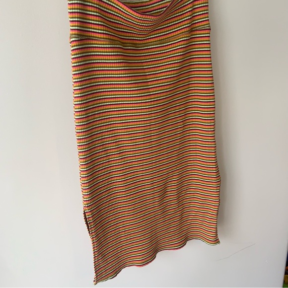 Aerie, multi coloured striped 3/4 length pencil skirt in M - Picture 15 of 15